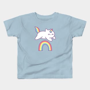 Poker Face Caticorn Kids T-Shirt